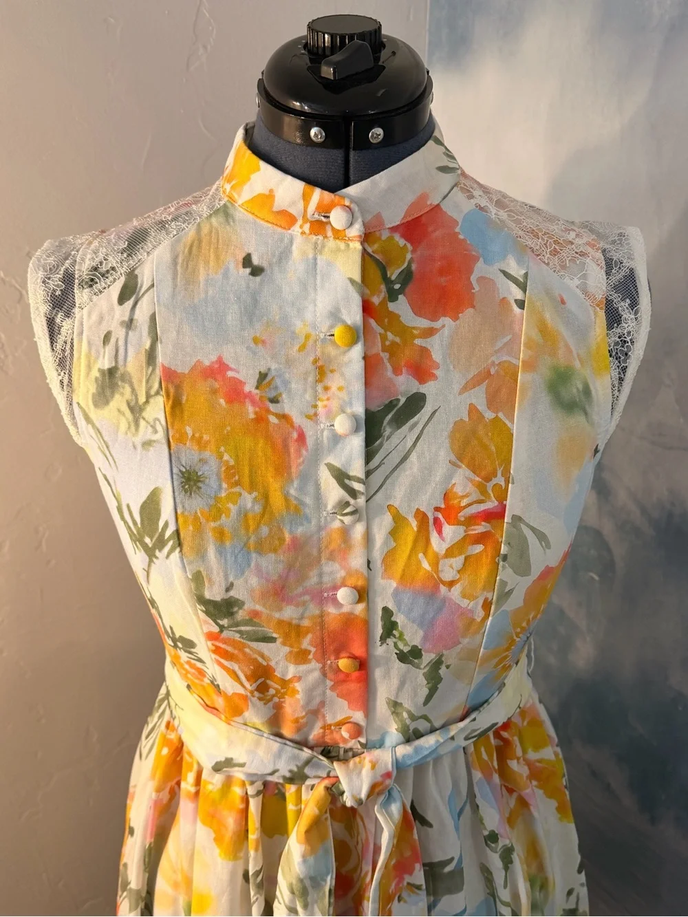Floral Maxi Dress with Tie Waist 194